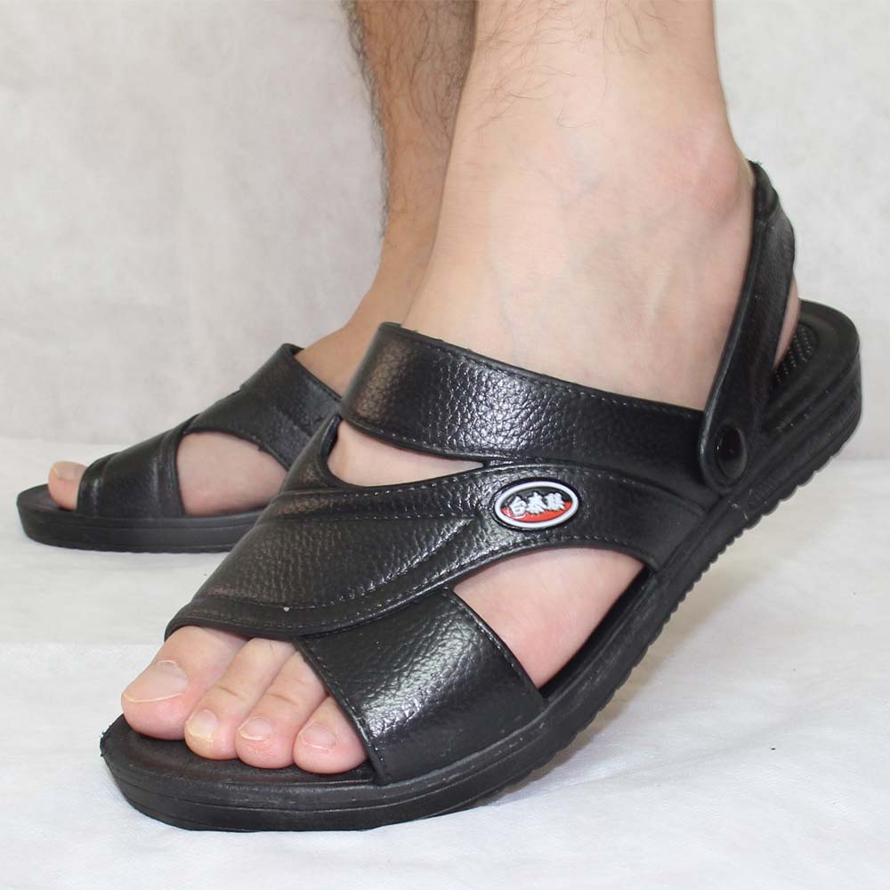 Summer plastic abrasion resistant thick bottom men's dad daily casual waterproof anti-slip old man plastic beach shoes sandals-Taobao