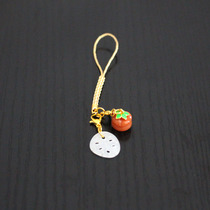 手帐TN活页手机包包挂件饰品钥匙扣吊坠东陵玉白玉柿子藕片玉鸭子