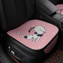 Car seat cushion single piece without backrest summer ice silk linen car seat cushion four seasons universal cartoon car cushion three-piece set