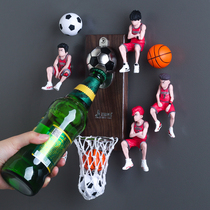 ins high-end football refrigerator stickers personality creative features bottle opener bottle opener screwdriver with magnetic decoration