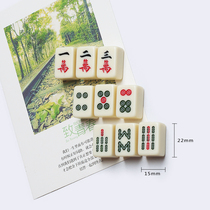 Creative Mahjong refrigerator magnetic sticker message Photo black and white board paste iron stone chess home