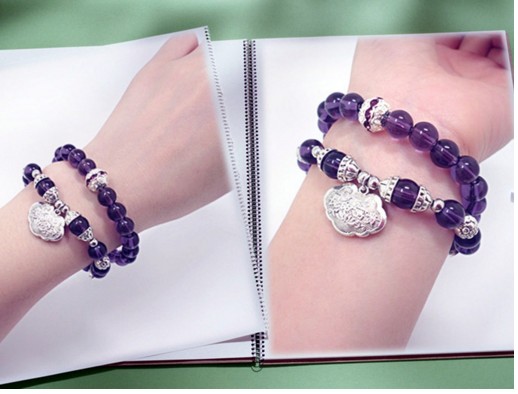 Handmade đá opal tự nhiên pha lê tự nhiên vòng tay trang sức chéo trinh sát hạt hoa vòng tay vòng tay tỳ hưu
