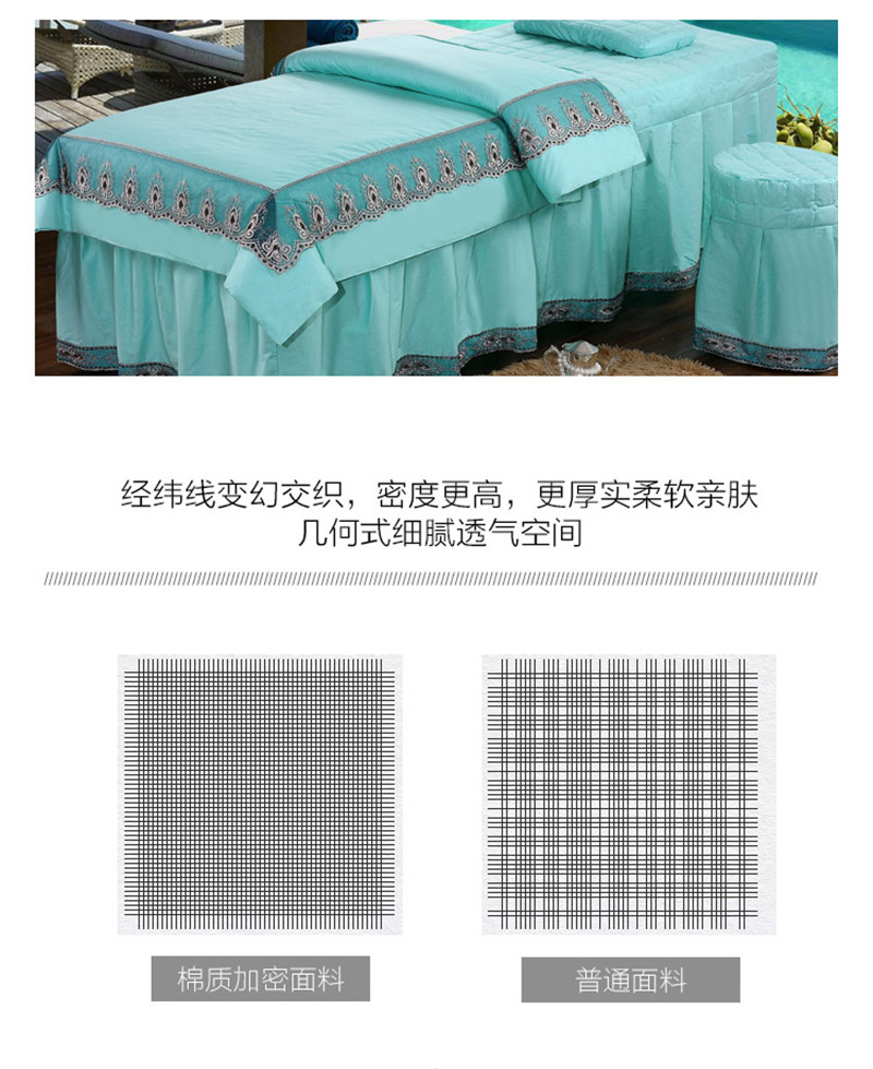 Tinh khiết bông đẹp bedspread denim giường thẩm mỹ viện cao cấp bộ duy nhất mảnh châu Âu bàn massage nhỏ gọn - Trang bị tấm giá khăn trải giường spa