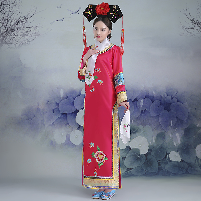 Ancient Costume for Adults, Embroidered Qing Dynasty Concubine Costume, Qing Dynasty Noblewoman Costume, Palace Maid Costume, Noblewoman Costume, Stage Performance Costume