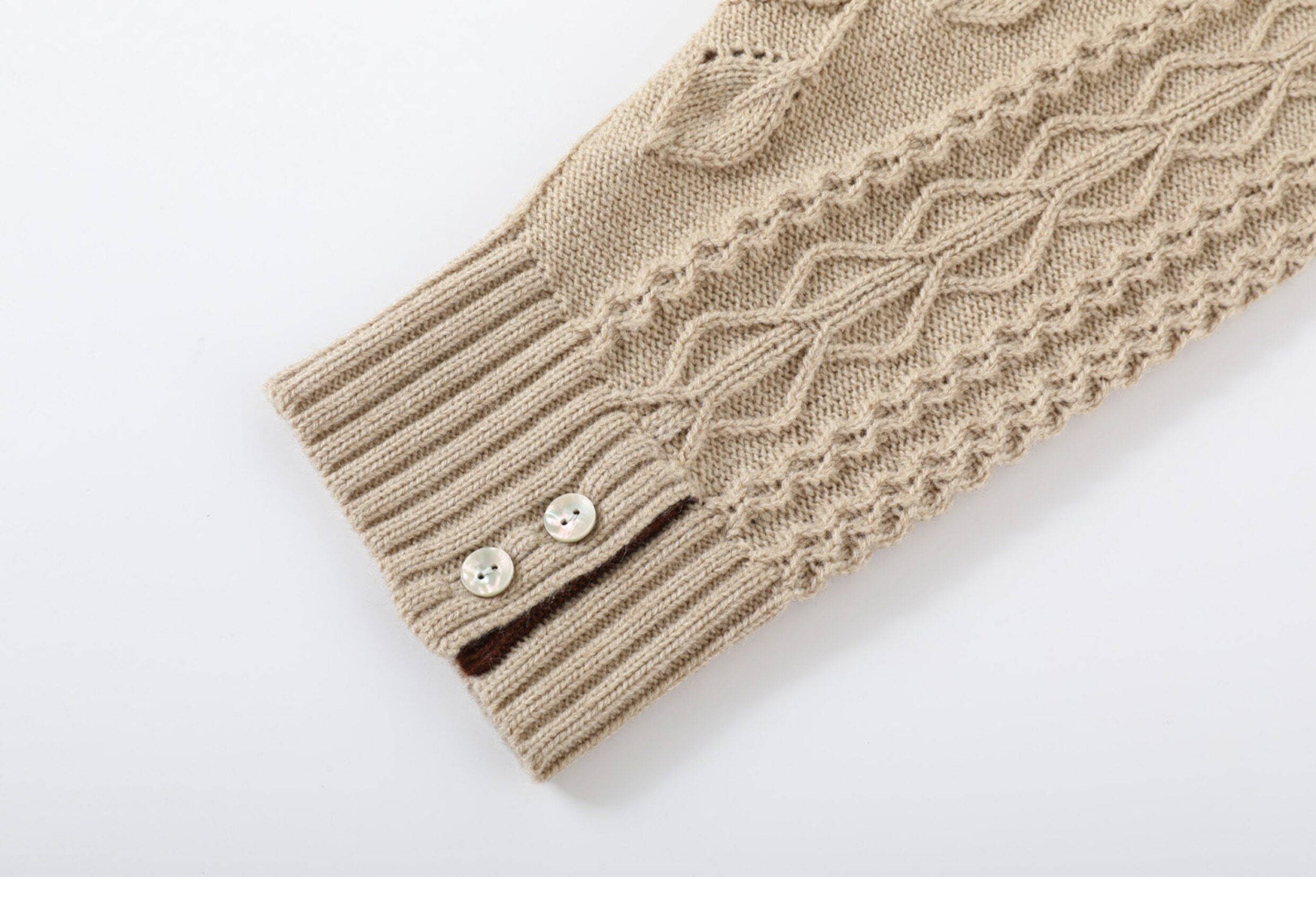 TAICHIISM Cable-Knit Turtleneck Sweater