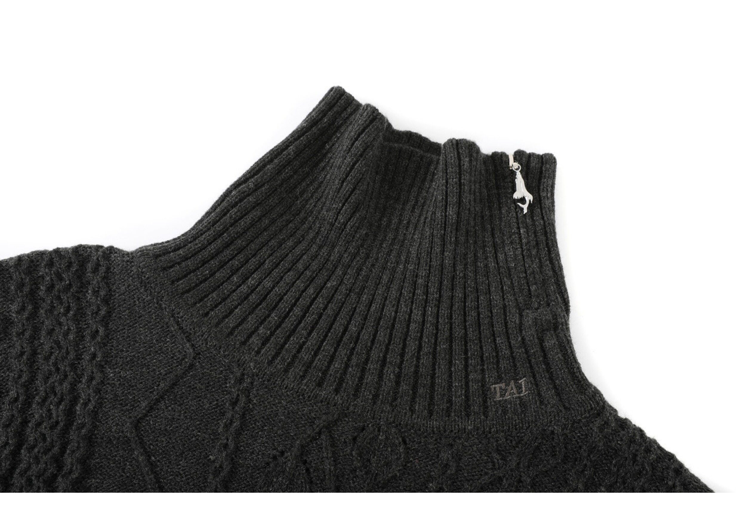TAICHIISM Cable-Knit Turtleneck Sweater