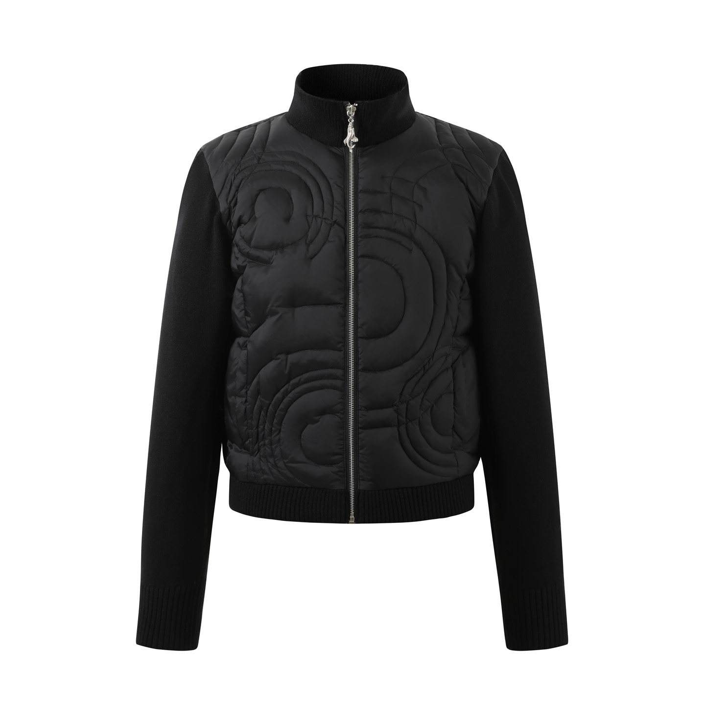 TAICHIISM 131g Wool-Blend Knit Paneled Down Slim Jacket
