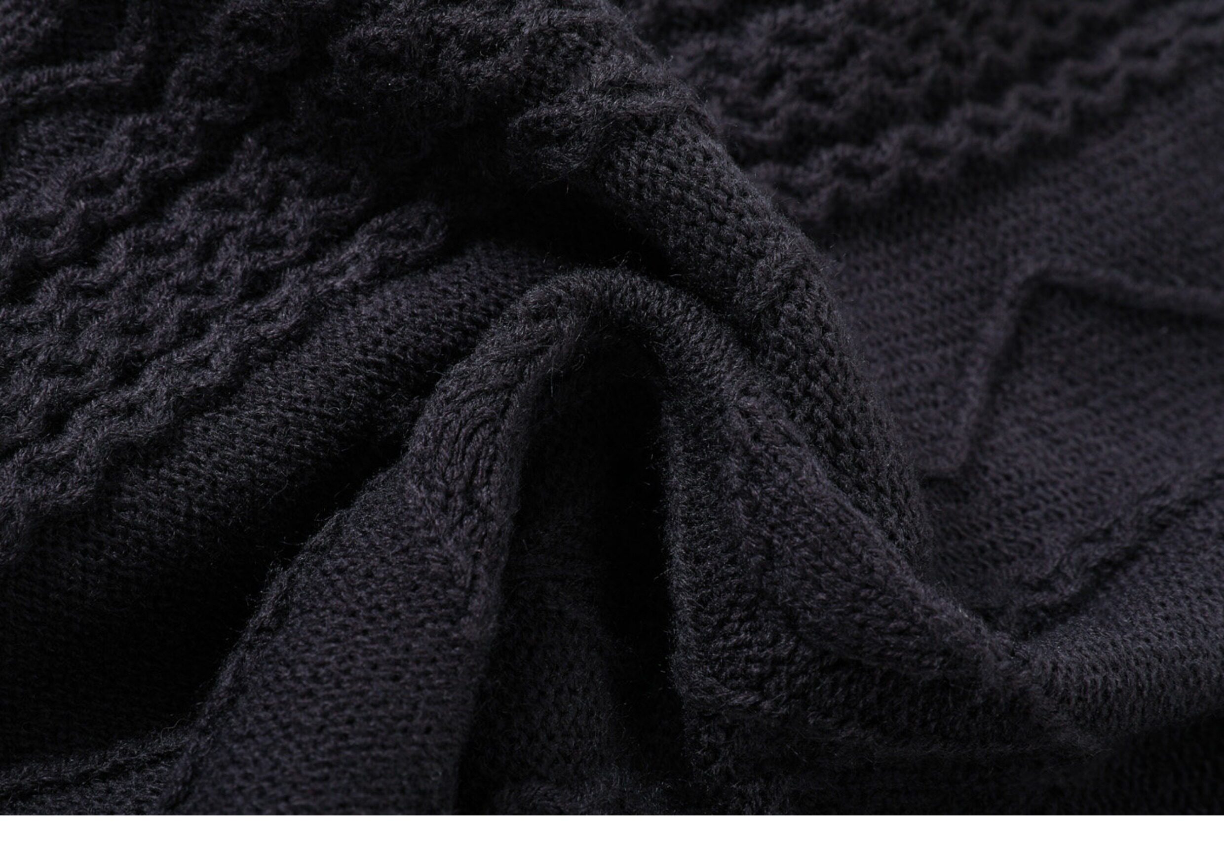 TAICHIISM Cable-Knit Turtleneck Sweater