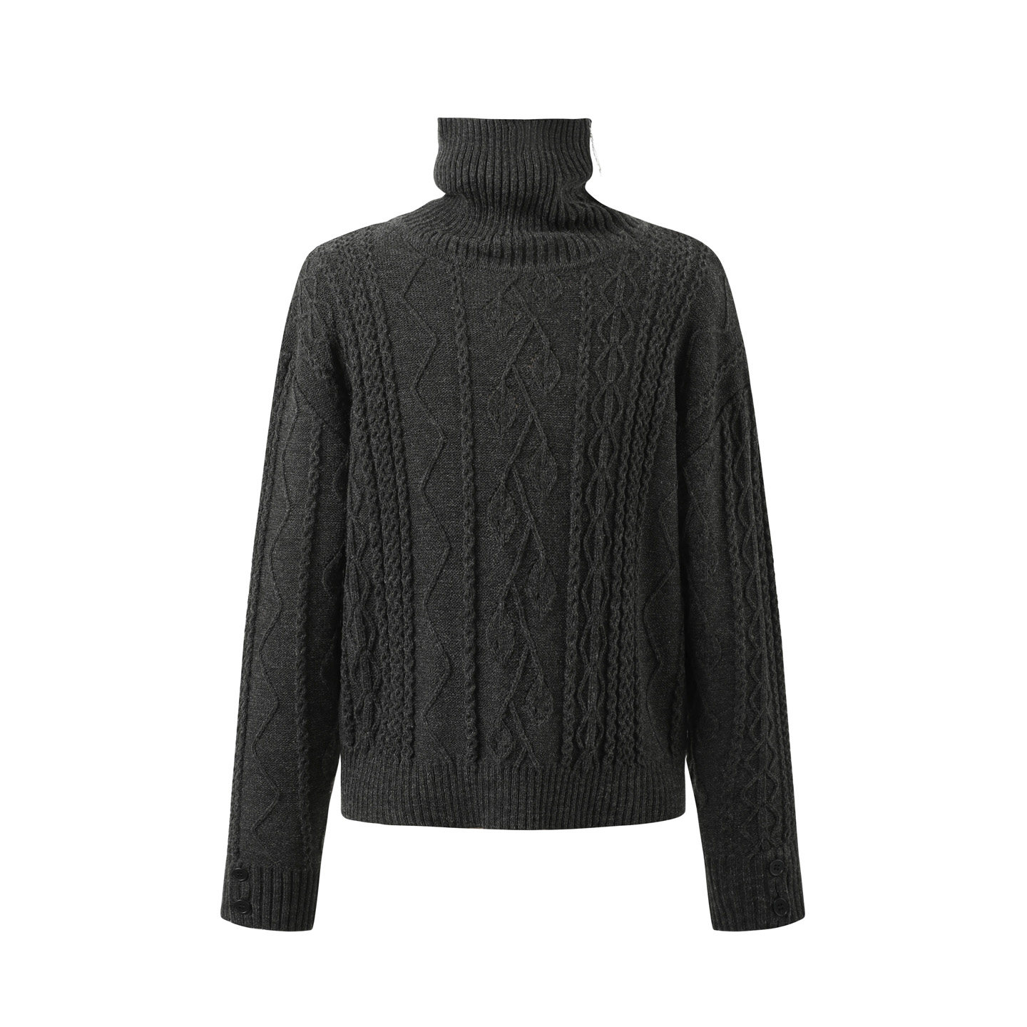TAICHIISM Cable-Knit Turtleneck Sweater