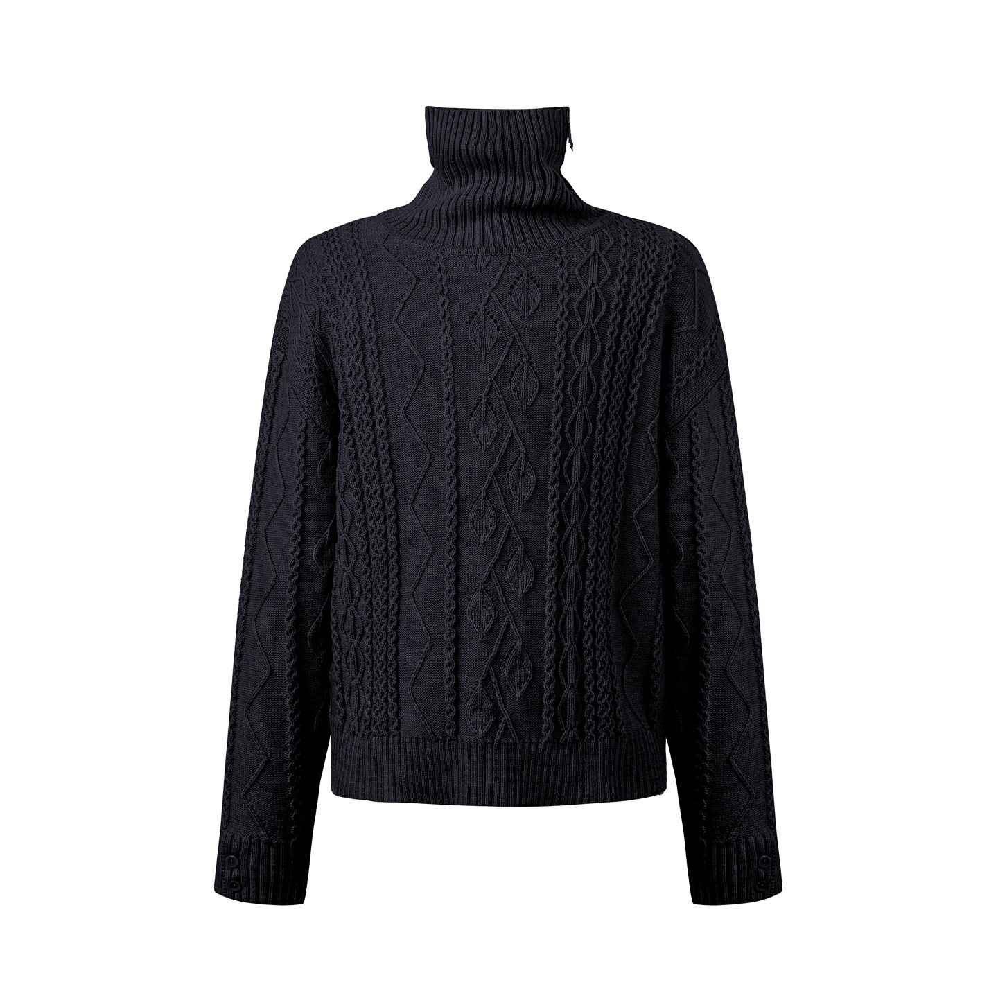 TAICHIISM Cable-Knit Turtleneck Sweater