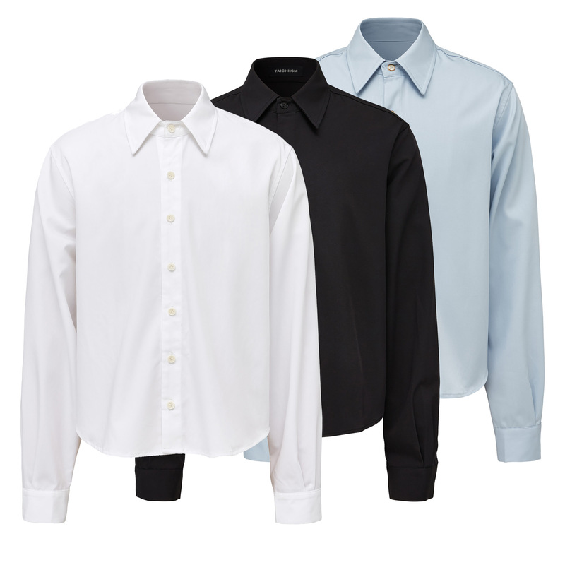 Taichiism “Basic Shirt2.0” Basic Modal Anti-Wrinkle Intellectual Style Pure Color Shirt