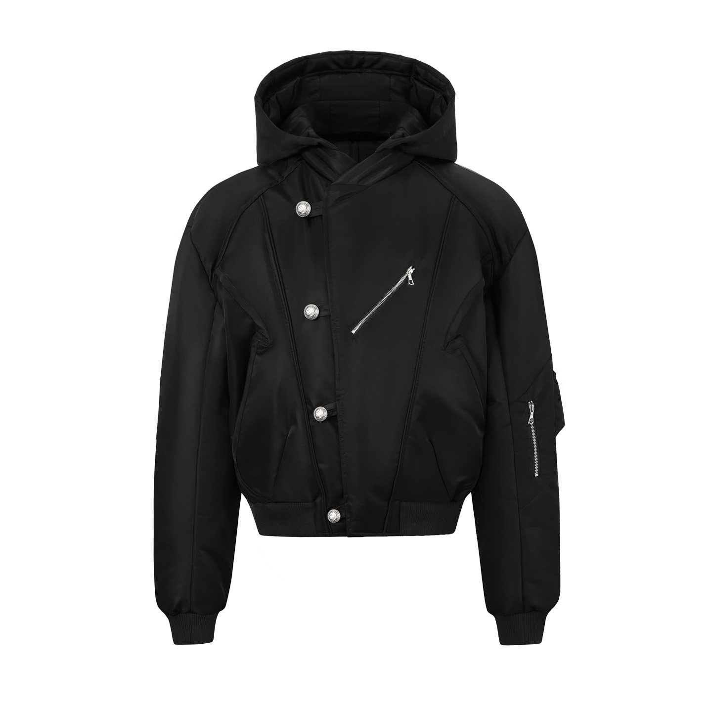 TAICHIISM Black Cropped Bomber Jacket