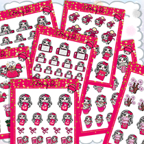 Bring Q] Original small stickers New Year series ins European and American style hand account cute characters Daily material stickers