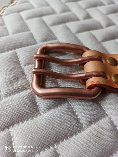 Hand cold bending bronze belt button double needle pin pin pin can be accompanied by 4 0cm 3 8cm 3 5cm belt