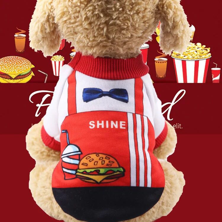 6 mảnh quần áo cún con mùa thu và mùa đông mới áo len ngộ nghĩnh Teddy thú cưng vừa và nhỏ - Quần áo & phụ kiện thú cưng áo cho mèo đẹp