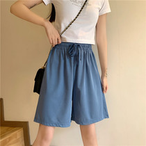 Summer New Fat MM Super-size Skin Five-Scale Trouser BF Large Leg Trousers Broadlegs and Shorts Leisure Pants