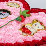 Мыло с розой в составе, подарочная коробка для влюбленных, подарок на день рождения