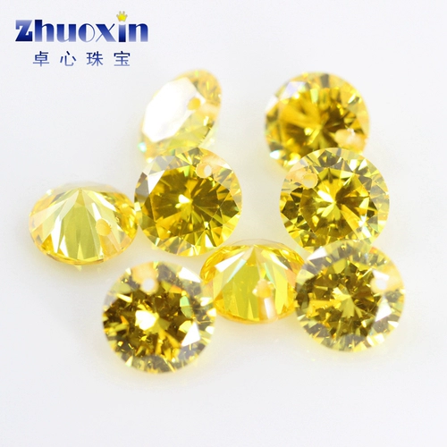 Желтый цирконий, драгоценный камень, серьги, подвеска, аксессуары, бусины