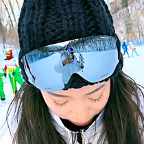 Outdoor Adult Spherical no-frame Skiing Glasses for men and women riding anti-sand and wind glasses Children goggles cocked with myopia
