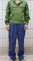 Stock vintage 59 summer pilot cotton clip style combat suit suit 59 Green under blue suit