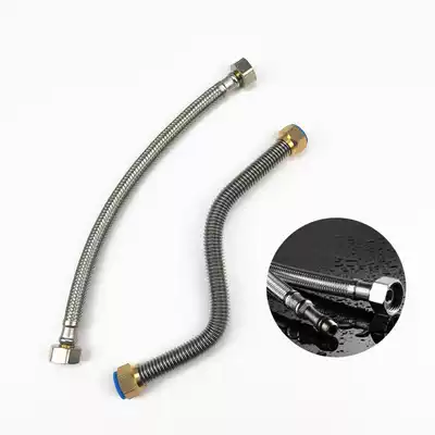 10cm304 stainless steel wire coarse braided hose basin toilet brass nut metal explosion-proof hot and cold water inlet pipe