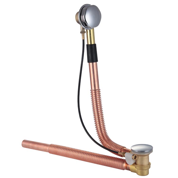 Copper Rotary Bathtub Drain Pipe, Genuine Copper Bathtub Drain Pipe, Manual Hand-Twist Drain Set Copper Rotary Bathtub Drain Pipe, Genuine Copper Bathtub Drain Pipe, Manual Hand-Twist Drain Set