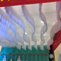 2021 Wedding Celebration Air Ceiling Scurtain Wave Finished Yarn Mantle Shop Window Cloth decoration Wedding wedding Prop Stage Wedding