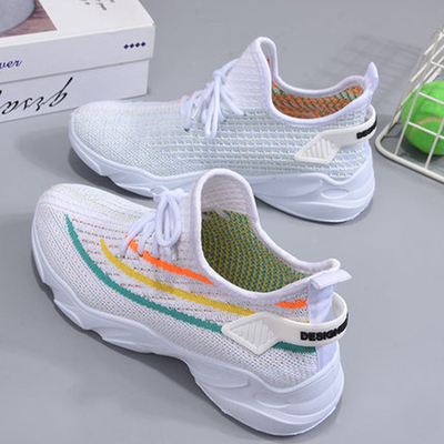 网红秋款女飞织网面休闲运动椰子鞋