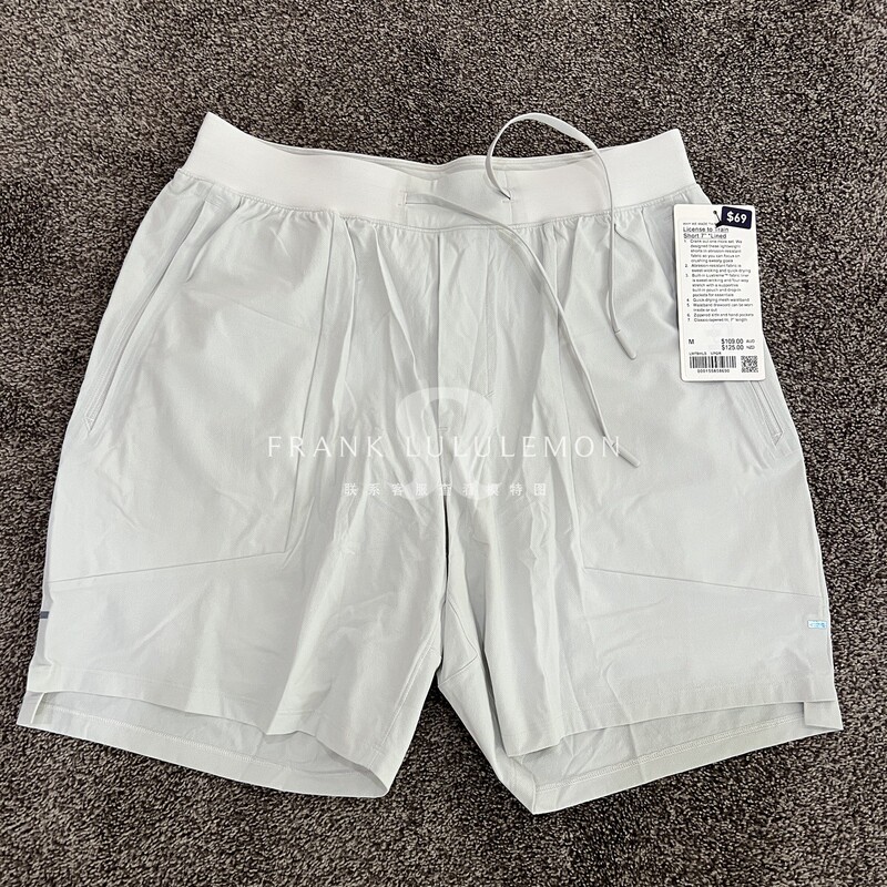 Lululemon丨License to Train Men's Sports Shorts 7 Inches with Lining Lm7Bfis