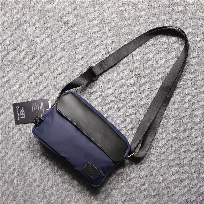 Three boxes of three-box Japan-Korea men's shoulder bag casual nylon cross-body bag Oxford cloth sports bag