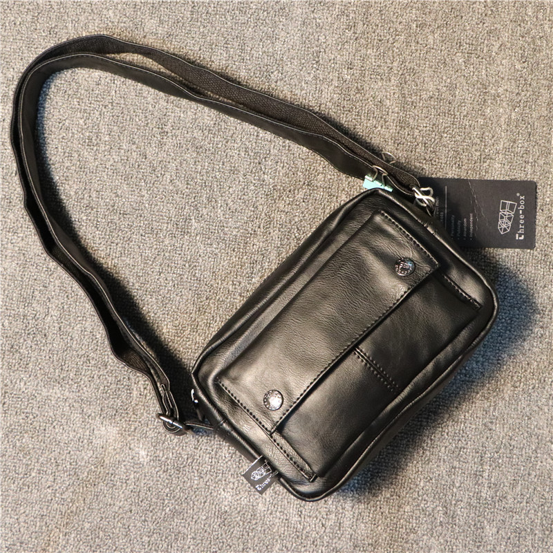 Trendy Threebox Korean version of men's bag casual minimalist fashion small satchel men's single shoulder mini-shoulder bag