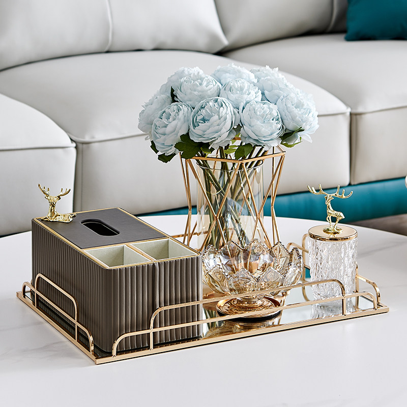 Modern minimalist paper towel box remote control accommodating box-type living room tea table head cabinet multifunction removable toilet paper box pendulum