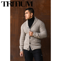 LIANG PIN TRITium Mens Casual Shawl Collar Lapel Knit Cardigan Jacket 02003