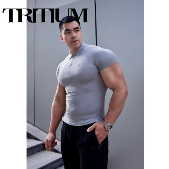 LIANGPINJacky Liang Pintritium sports short-sleeved slim lapel fitness work clothes custom polo shirt 01810