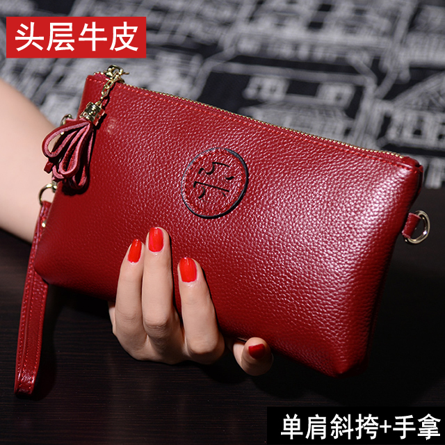 First-Layer Cowhide Women's Small Handbag 2026 New Clutch Versatile Genuine Leather Soft Leather Crossbody Bag Shoulder Bag