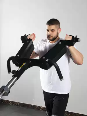 Squat artifact assisted pull back shoulder carrying barbell rowing high pull down device fitness explosive force barbell rowing handle