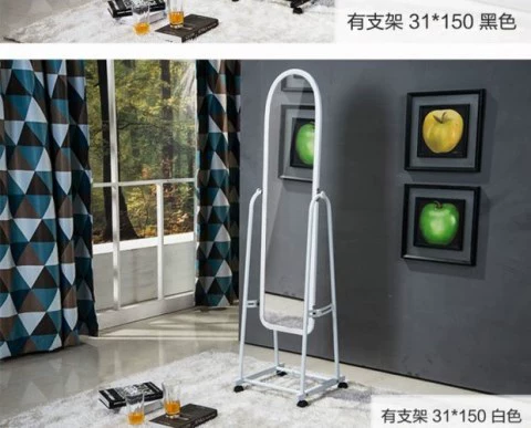 Gương đứng đơn giản phù hợp phòng ngủ nữ ký túc xá gương sụp đổ kính viễn vọng cơ thể gương giá rẻ sinh viên thay đồ - Gương