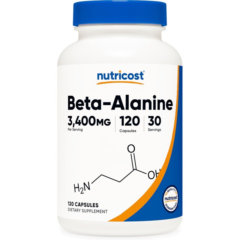 Nutricost Beta-Alanine American Beta-Alanine 120 Capsules for Fitness and High-Intensity Training