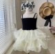 Girls little black dress summer style Korean style little girl suspender skirt girl baby mesh tutu skirt children's sleeveless princess dress