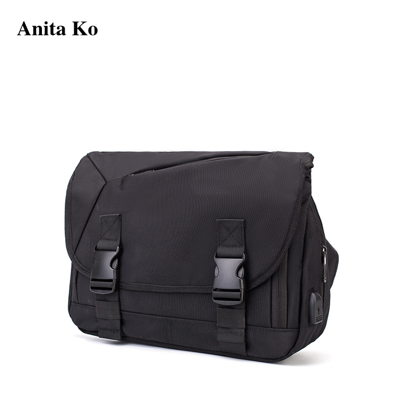 Hong Kong Men's Bag Shoulder Bag Diagonal Bag Business Horizontal Personality Trend Waterproof Oxford Cloth Casual Backpack Men