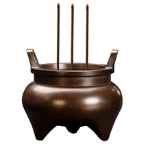 Incense burner copper incense burner pure aromatherapy inserted for Buddha indoor home set incense line incense burner foot three stoves Sandwood parts