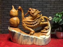 Carving gen yi ornaments lucky brave Thuja monolith to build three-dimensional carving moral good gifts home decoration