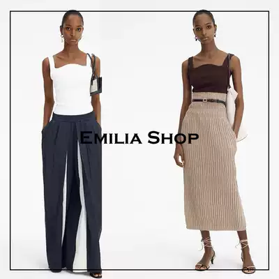 Buyer shop spot RECTO vest 21SS new suspender wavy curved base solid color sleeveless knitted tricolor