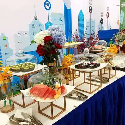 Stainless steel creative tea break table table dessert table ornaments display stand sushi fruit tray cake dessert cold meal