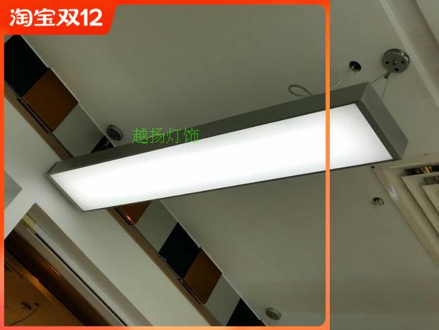 Office strip fluorescent light 28W bracket light led double support with hood light disc suspension wire flat lamp 1200 Promotion