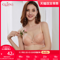 Ancient and modern small chest flat chest thin low thick lace upper support gathering bra underwear women 0H713