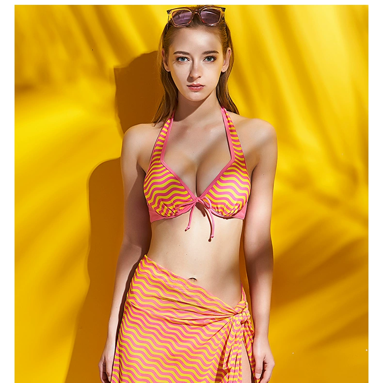 Mùa hè cổ xưa và hiện đại mới in áo tắm bikini bikini da báo thu thập phụ kiện áo tắm nữ 9IE02 - Bộ đồ bơi hai mảnh