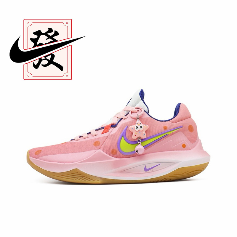 [Customized Sneakers] Xinliang Sports Precision 6 Starfish Pink Pink-Yellow Swallowtail Men's Basketball Shoes