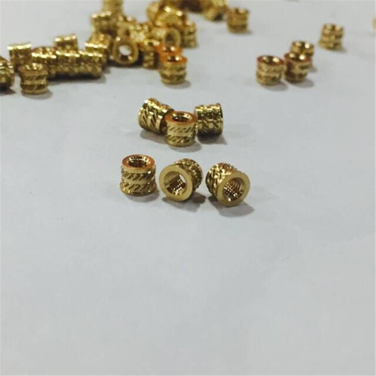Manufacturer direct sales M2 5 * 3 4 * 4 4 4 outer diameter environmentally-friendly RoHS hot-melt hot pressing copper inlaid right inclined flower copper nut