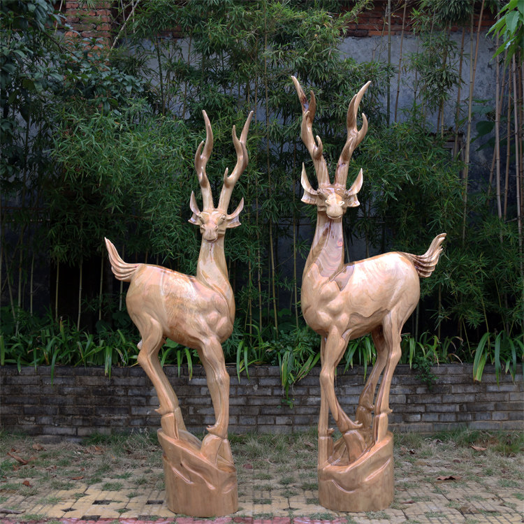 Root carving natural ornaments Overall root carving animal deer Craft gift ornaments Root carving deer Root carving animal deer